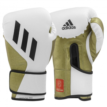 Gants de boxe d'entrainement ADIDAS SPEED TILT 350 BLANC/OR  CACTUS